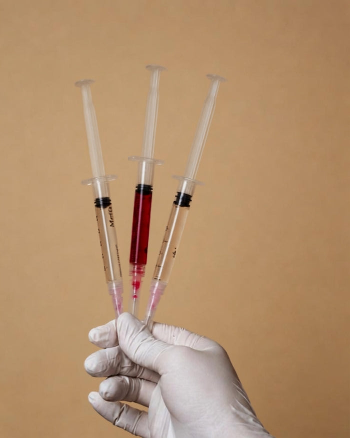 Registered nurse preparing a vitamin injection